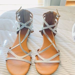 Olivia Miller Silver and brown Sandals